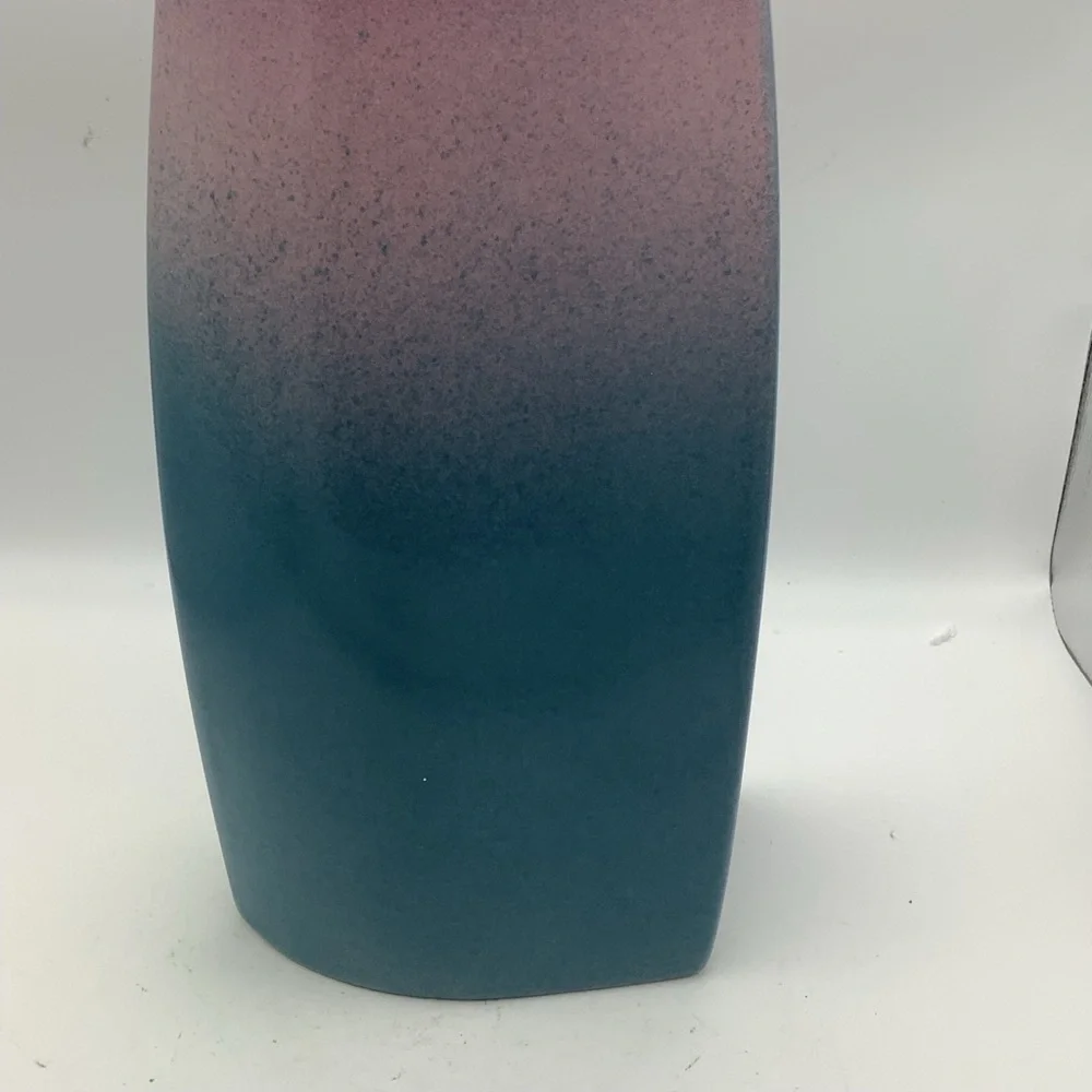 Purple and Blue Ombre Triangular Ceramic  Vase